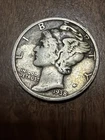 1938-D MERCURY SILVER DIME ACTUAL Coin Get Today/VF/ Fill Your Collection