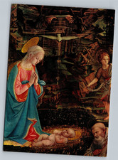 Pintura de la Adoración del Niño de Fra Filippo Virgen María arrodillada postal