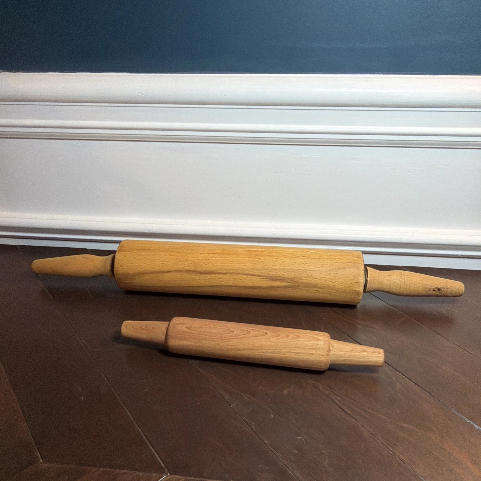 Vintage Wooden Farmhouse Rolling Pins Set of 2