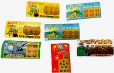 Fake Prank Joke April Fools Day Winning Scratch Off Lottery Tickets Set Of 7 NEW