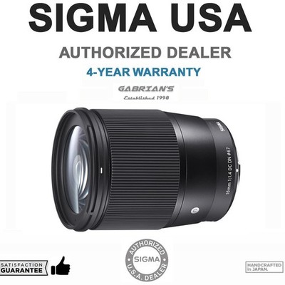 Sigma 16mm f/1.4 DC DN Contemporary Lens for Canon RF. U.S Authorized Dealer