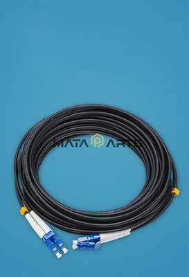 5M Black Armored Fiber Cable Duplex Fiber LC-LC UPC SM 9/125 Optic Patch Cord #v