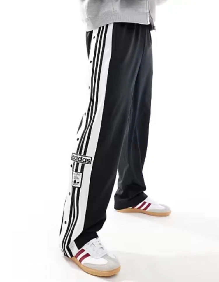 NEW MENS ADIDAS ORIGINALS ADIBREAK BUTTON TRACK PANTS ~SIZE LARGE