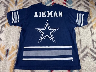 Vintage Dallas Cowboys Troy Aikman Shirt pro player NFL Made USA 1996 XL