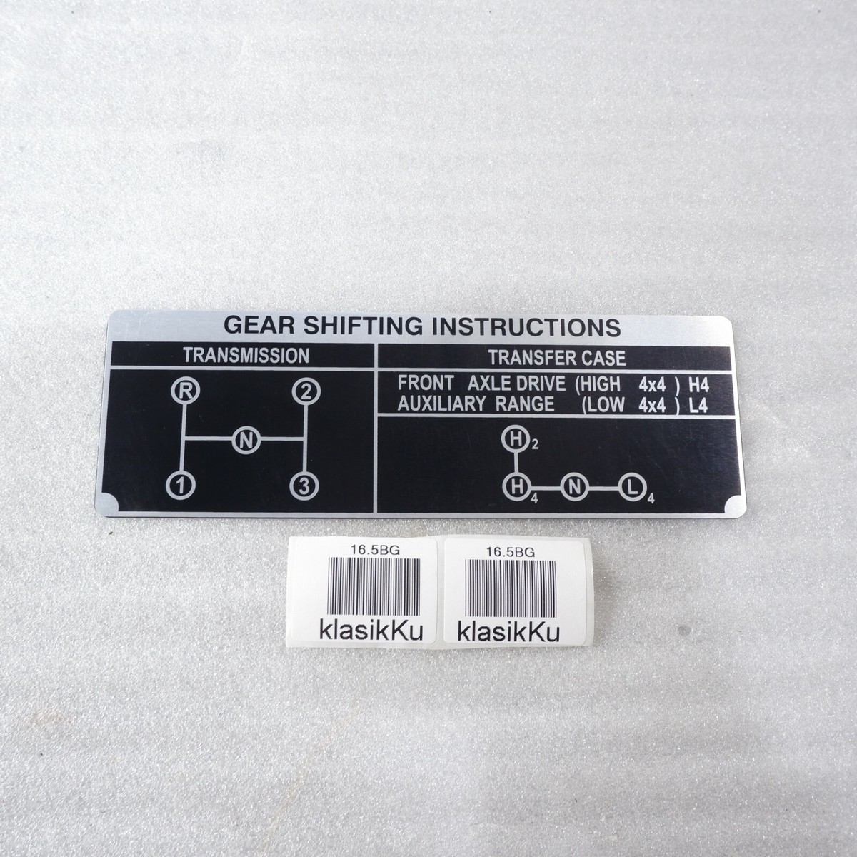 fit TOYOTA LAND CRUISER FJ40 BJ40 GEAR SHIFT INSTRUCTION NOTICE