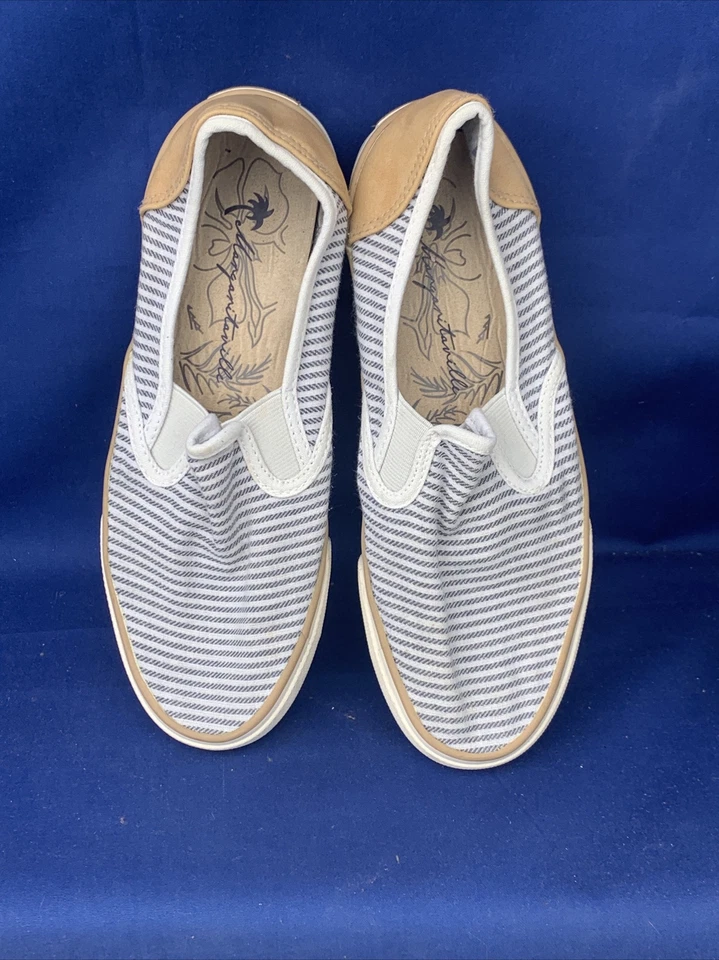 Mocasines MARGARTIAVILLE Jimmy Buffet Key West Beach Rayas Camel Trasero 7 ❤️sj7m47 Foto 3 de 4