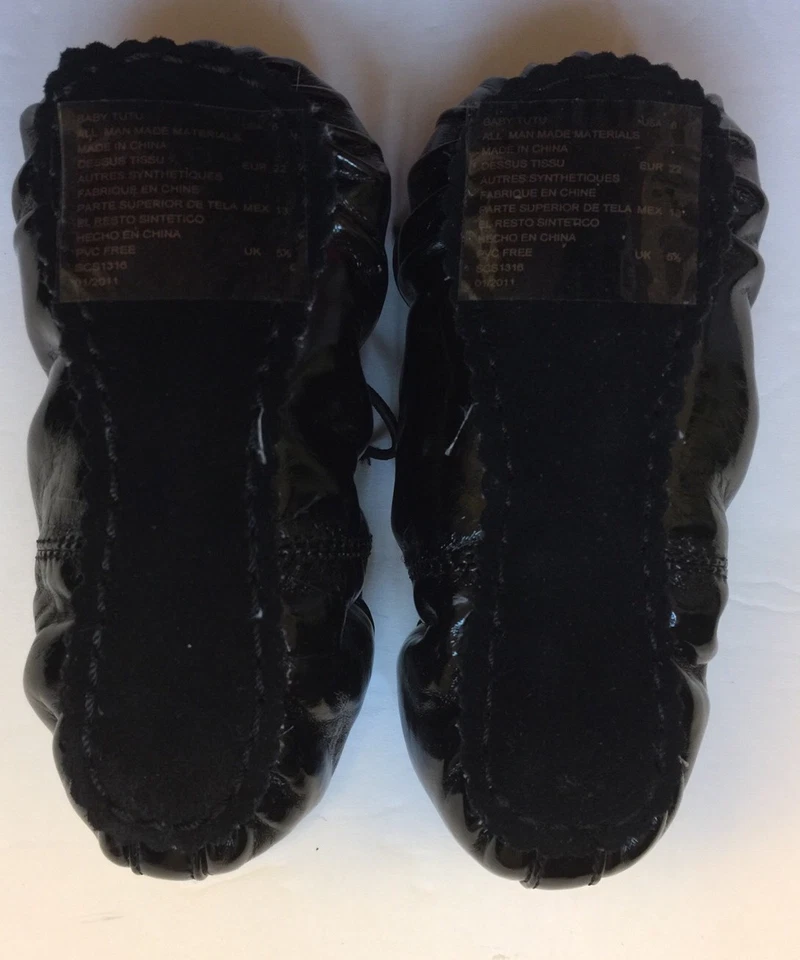 Stuart Weitzman Baby My First Weitzman Ballet Plano Bebé/Niño Pequeño, Negro 6 EE. UU. Nuevo Foto 3 de 4