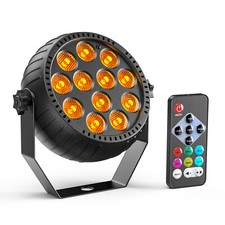 Par Light 12LED RGB DMX Strobe Stage Lighting Party Disco DJ Lights with Remote