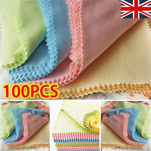 100X Eyeglasses sunglasses cleaning cloth microfiber lens wipes phone cleaner - Picture 9 of 9