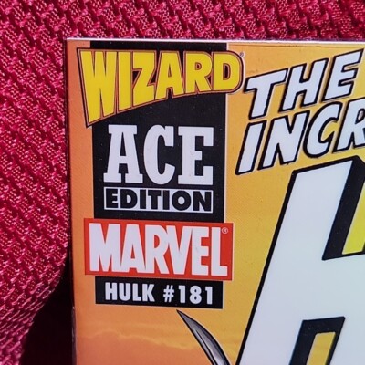 アメコミ hone INCREDIBLE HULK #181 Marvel Comic WIZARD acetate ACE Variant vtg