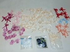 100 Satin Ribbon Swirl Rose Flower/wedding/trim/bow/craft/sewing/dress Assorted