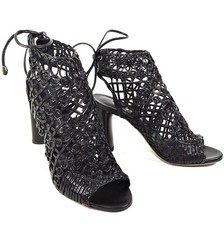 TIFFI ???? WOMEN'S BLACK LEATHER FASHION SANDALS