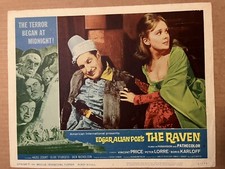 The Raven Original Movie Lobby Card #3 1963 Vincent Price & Peter Lorre,Karloff