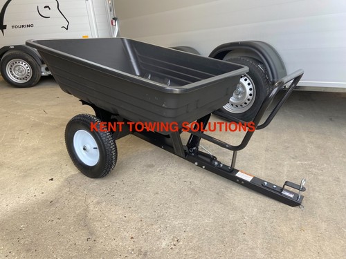 NEW ATV Quad Trailer Manual Tip 225kg Capacity Mowers Tractors Barrow Pneumatic✅ - Picture 4 of 9