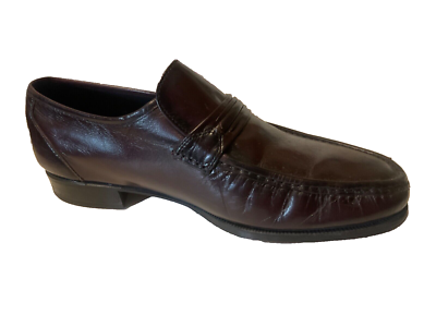 Florsheim Como Black Cherry Leather Loafer Shoes Men display picture 1