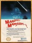 1990 Maniac Mansion Nintendo NES Vintage Print Ad/Poster Video Game Wall Art 90s