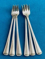 6 Gorham MONET FROSTED Seafood Cocktail Forks 5 1/2" Stainless Flatware 18/8