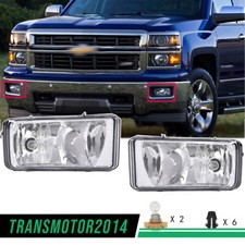 FIT FOR 07-15 CHEVY SILVERADO 1500 2500 3500 Front Bumper Fog Lights Lamps Pair