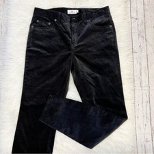 Vineyard Vines 2P001024 Black Jamie High Waisted Velveteen Ankle Pants Size 8