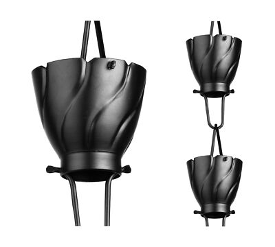 Monarch Rain Chains 19135 Aluminum Akira Rain Chain, 8-1/2 Feet Length Replac...