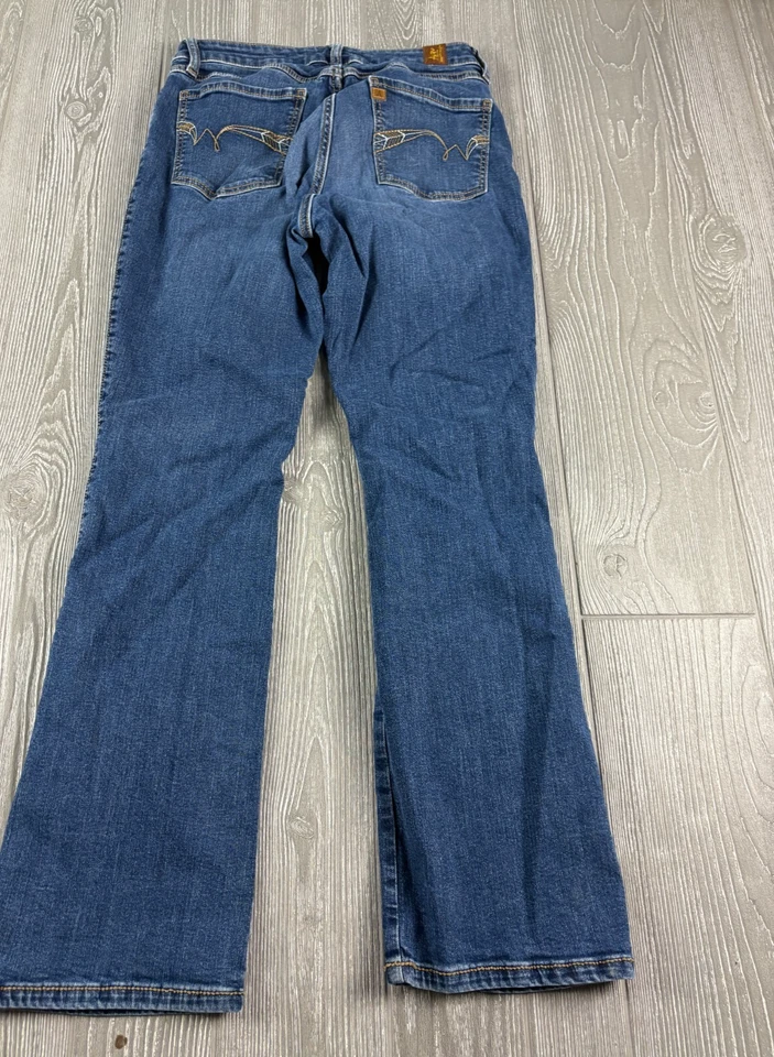 Женские джинсы Aura 6 КОРОТКИХ синих джинсов прямые штанины внутренний шов 27 - Изображение 3 из 4