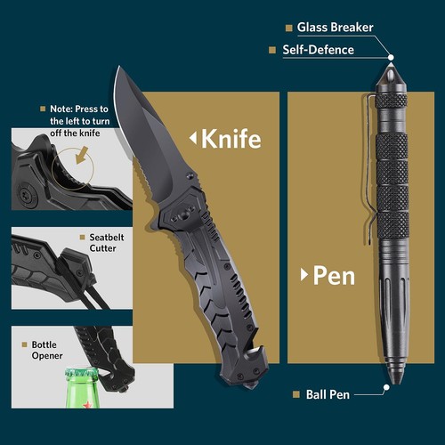 ABPIR Survival Kits Gifts for Christmas Men Dad Husband Him 13 in 1 Survival ... - Picture 3 of 6