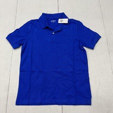 Old Navy Blue Tango Uniform Pique Short Sleeve Polo Boys Size Medium NEW