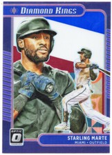 Starling Marte /199 - 2021 Donruss Optic Diamond Kings #17 Red White Blue Prizm