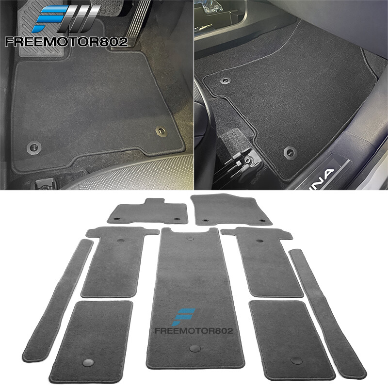 Fits 21-26 Toyota Sienna 7-Passenger Auto Floor Mat Gray Front