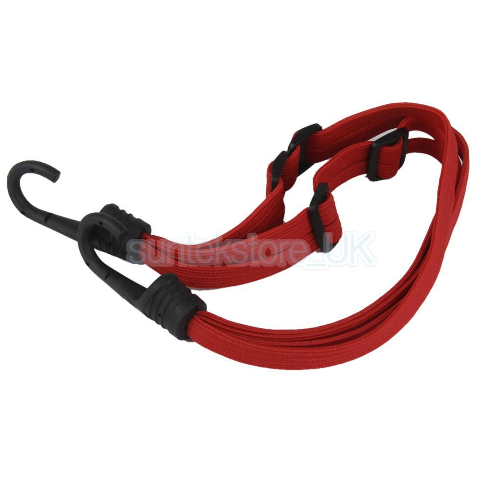 2pcs Adjustable Motorcycle Luggage Tie Down Bungee Straps Cords with