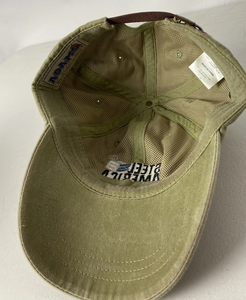 Gorra STEEL AMERICA Spellout fabricación personalizada con tirantes Foto 3 de 4