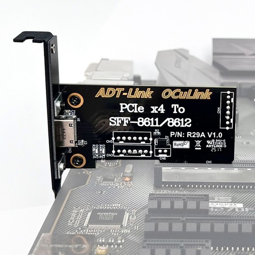 PCIe 4.0x4 to SFF-8611/8612 adapter card OCuLink For chassis external connection - Afbeelding 5 van 15