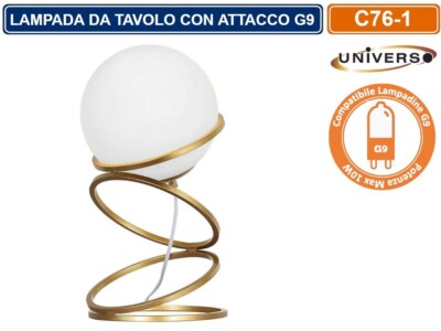 x Tischlampe Bogen Kugelschirm D31 Opalglas Moderner Stil Uni