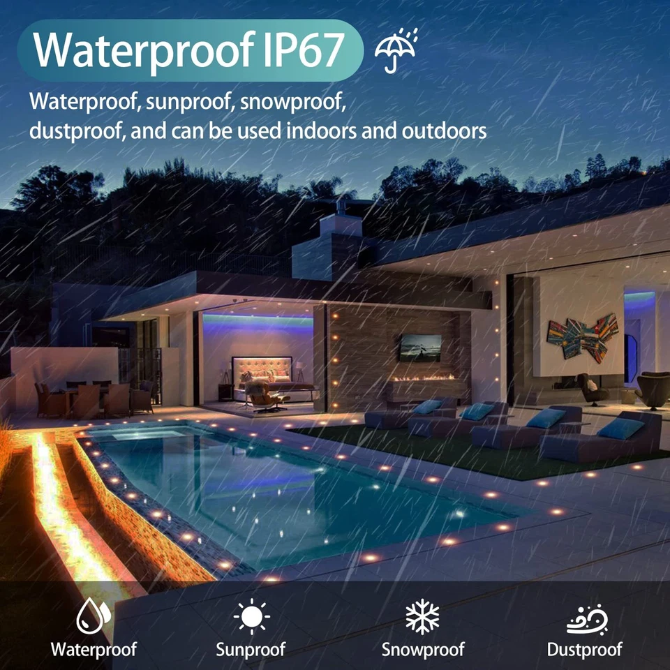 10 Kit Spots Extérieur Encastrable LED pour Terrasse LED Encastrable avec tél... - Photo 2/4