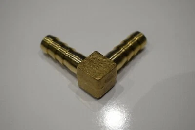 10mm (3/8") Equal Hose Tail Elbow Connector in Brass for Fuel Air Water Etc
