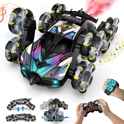 8WD Gesture Sensing RC Stunt Car, Hand Controlled Remote Control Car Toys for Ag