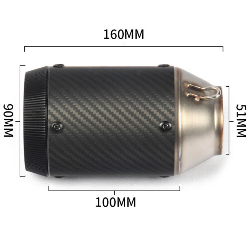 Exhaust Mid Pipe 2" Carbon Muffler Modified For Duke 125 250 390 RC390 2017-2020 - Picture 4 of 12