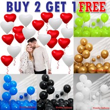 100 X Latex PLAIN BALOON BALLONS helium BALLOONS Quality Party Birthday Wedding