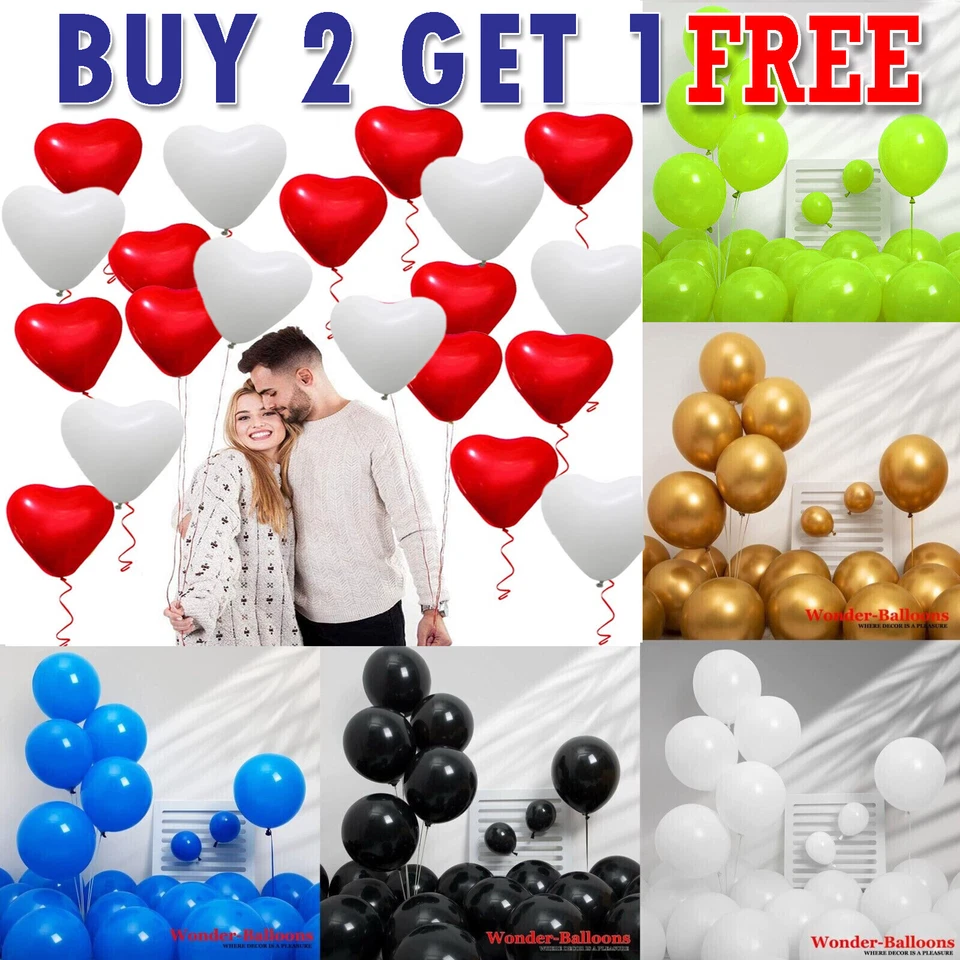 CREATIVE BALLOONS 100 X Latex PLAIN BALOON BALLONS helium BALLOONS Quality Party Birthday Wedding