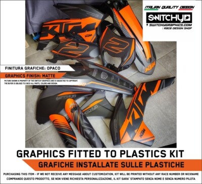 Kunststoff + Grafik KTM 2014 2015 2016 EXC EXC-F Kompatibel Decals Sticker
