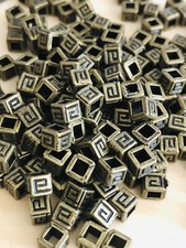 Bronze Greek Pattern cube 450 Spacer Beads 4.5m X 4m X hole 2m