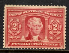 SCOTT  324 1904 2 CENT LOUISIANA PURCHASE EXPOSITION ISSUE MNH OG F-VF CAT $40!