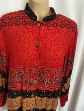 Sharon Anthony Petite Sz 10, made in USA, Chest 41”, Long 27”, Long Sleeves