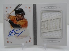 JONATHAN SCHOOP 2016 NATIONAL TREASURES GAME WORN PATCH AUTO BOOKLET! #10/49!