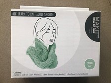 Nuovissima sciarpa Ellison Makit Snood kit maglia foglie colore verde chiaro