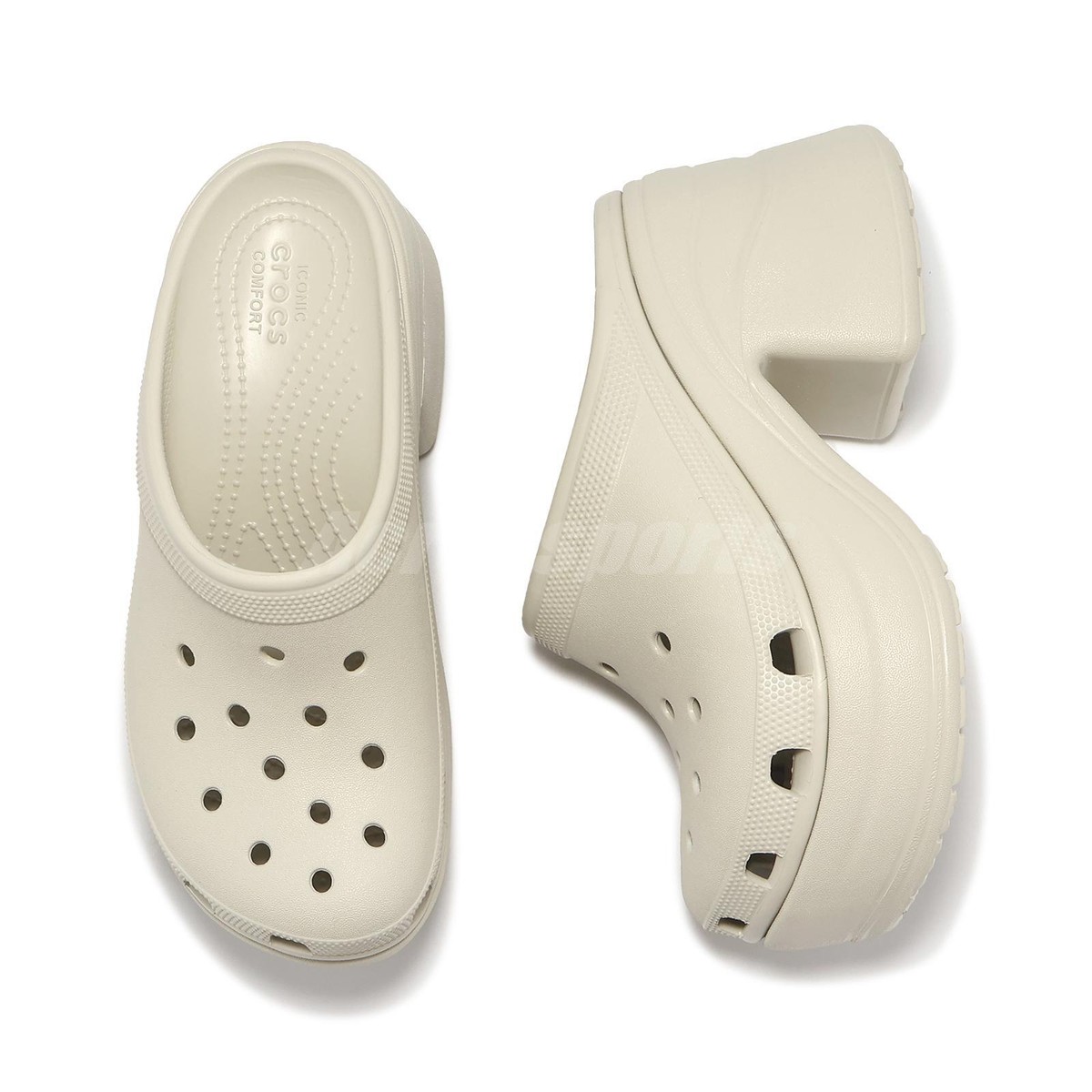 Crocs Siren Clog Bone Men’s 10 Women’s 12 Unisex Slip On Casual High Heel Sandal Amazon.com | Crocs Siren Clog Black Men main image 4