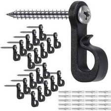 20Pcs Q-Hanger Screw in Hooks Indoor Outdoor Home String Lights Garage Hanger UK