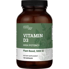 Vegan Vitamin D3 5000 IU Capsules - 120 Capsules (4-Month Supply)