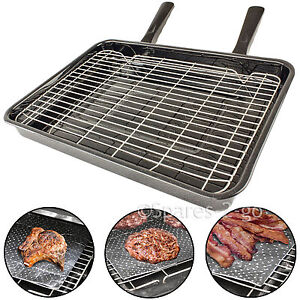 SPARES2GO Large Grill Pan Rack Insert Tray for Logik Oven Cookers