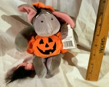 NEW DISNEYLAND PUMPKIN EEYORE Large Bean Bag Plush NWT FREE SHIP 